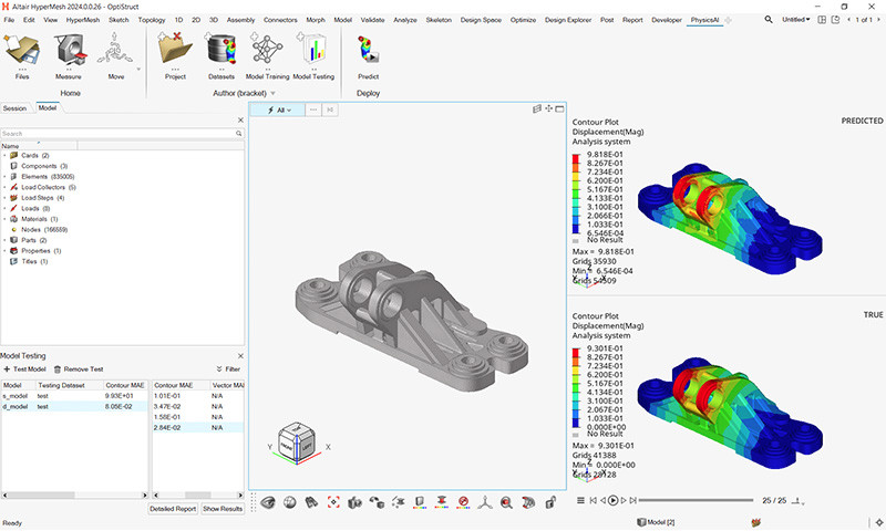 Altair physicsAI arayüzü, HyperMesh